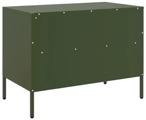 Móvel de TV 68x39x50,5 cm aço verde-azeitona
