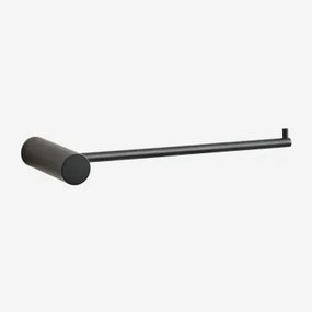 Toalheiro De Parede Com Barra ↔︎20 Cm Para Casa De Banho Em Aço Inoxidável Devon Preto Mate - Sklum