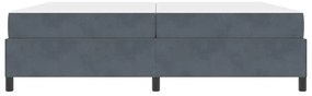 Estrutura da Cama Branco e Cinza Claro 200 x 200 cm Veludo