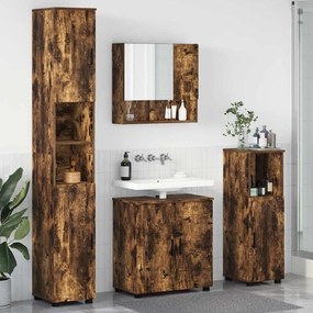 vidaXL Conjunto de Móveis para Banheiro 4 pcs Carvalho fumado