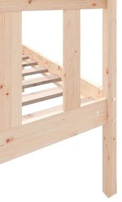 Estrutura de cama pequena solteiro 75x190 cm pinho maciço