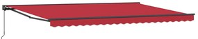 Toldo Retrátil Manual Vermelho 500x300 cm