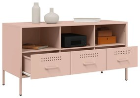 Móvel de TV 100,5x39x50,5 cm aço rosa
