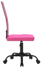 Cadeira de escritório tecido de malha rosa