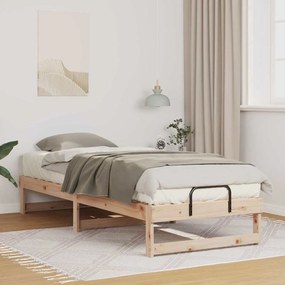 vidaXL Estrutura de Cama com Alças Castanho 80 x 200 cm