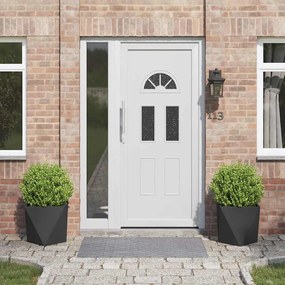 vidaXL Floreira 2 pcs Preto 40 x 40 x 40 cm Aço