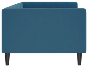 Sofá-cama 90x200 cm veludo azul