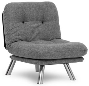 Sofá-Cama Individual Misa – Cinzento Claro – 110x70 cm