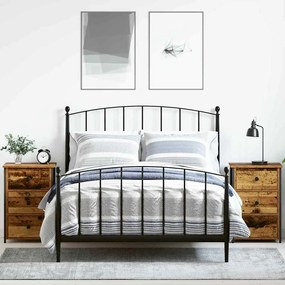 vidaXL Armário de Cabeceira Castanho Madeira Reforçada Sólida