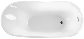Banheira autónoma em acrílico preto 170 x 80 cm DULCINA Beliani
