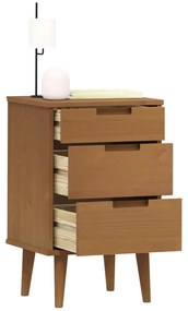 Mesa de cabeceira MOLDE 40x35x65 cm pinho maciço castanho