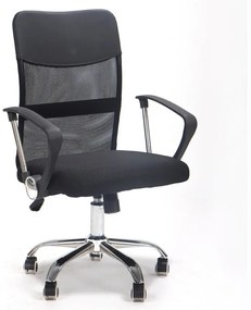 Cadeira de escritório DISCOVER NEW (H), giratório, rede e tecido preto