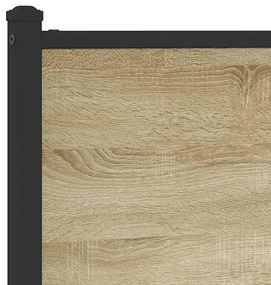 Estrutura de cama sem colchão 183x213cm metal carvalho sonoma