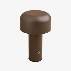 Lâmpada De Mesa Led Sem Fios Em Ferro Loentia Castanho Chocolate - Sklum