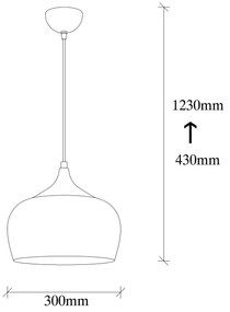 Chandelier Berceste – Preto – 30 x 30 cm