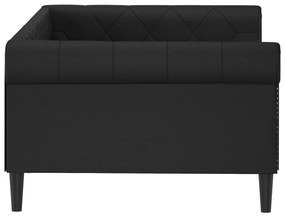 Sofá-cama 100x200 cm couro artificial preto