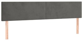 Cama boxspring com colchão 120x190 cm veludo cinzento-escuro