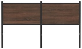 Cabeceira de cama 150cm derivados madeira/aço carvalho castanho