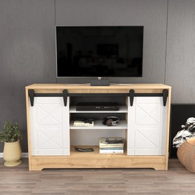 Móvel TV Nisay – Branco Safira – 140 cm x 35 cm x 85 cm