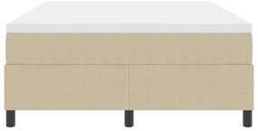 Cama Box Spring com Colchão Verde Claro Cinza 140x200 cm Tecido de Vel