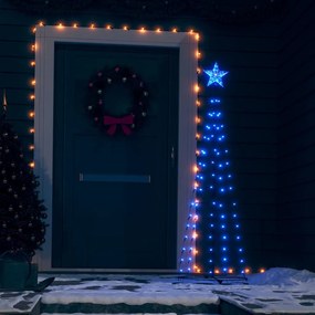 328694 vidaXL Árvore de Natal em cone c/ 84 luzes LED 50x150 cm azul