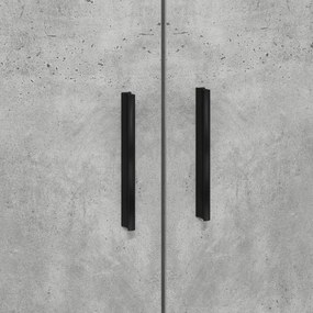 Estrutura de Cama de Armazenamento Cinza Concreto 75x190 cm