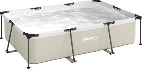 Outsunny Piscina Desmontável Tubular 316x238x66,5 cm 3701 L com Estrutura Metálica e Bomba de Filtragem Cinzento | Aosom Portugal