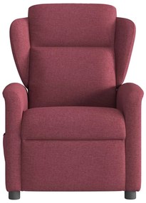 Poltrona elétrica reclinável tecido vermelho tinto