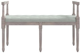 Banco 110x40x70 cm veludo cinzento-claro