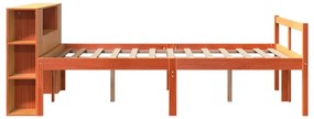 Cama com estante sem colchão 150x200 cm madeira maciça