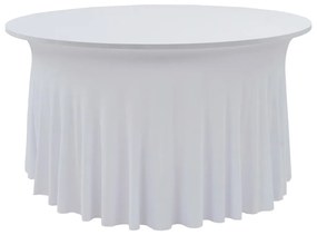 Capa extensível para mesa c/ camilha 2 pcs 180x74 cm branco