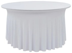 vidaXL Capa extensível para mesa c/ camilha 2 pcs 180x74 cm branco