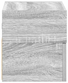 Mesa de cabeceira de parede 45x26x28,5 cm cinzento sonoma