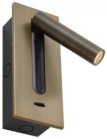 Candeeiro de Parede Moderno Bronze Escuro Incl. LED - Plaza Moderno