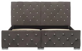 Estrutura de cama 140x200 cm veludo cinzento
