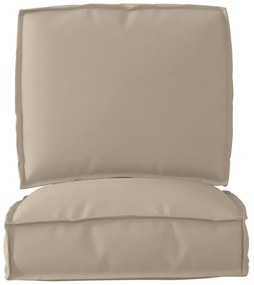 Conjunto de Almofadas para Paletes 2 Peças Taupe em Tecido Oxford