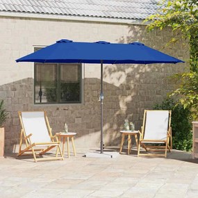 vidaXL Guarda-sol de Jardim Azul 380 x 196 x 235 cm
