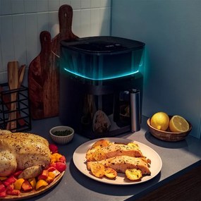 Fritadeira de ar Air fryer Cecofry Neon 5000  com capacidade para cozinhar de 5 l, pulverizador de água, controlo tátil e design luminoso