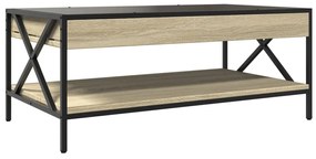 Mesa de centro luzes LED Infinity 90x50x38 cm carvalho sonoma