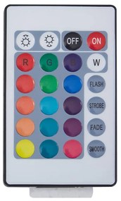 Cadeira estilo corrida luzes LED RGB couro artif. branco/preto