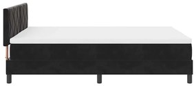 Cama Box com Colchão e LED preto 140x200 cm Veludo