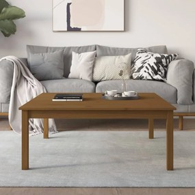 vidaXL Mesa de centro 100x100x40 cm pinho maciço castanho mel