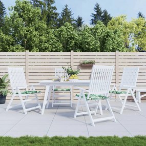 vidaXL Almofadões p/ cadeira 4pcs 40x40x3cm tecido padrão folhas