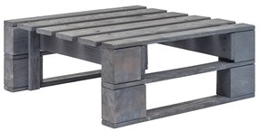 vidaXL Otomana de paletes para jardim madeira cinzento
