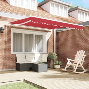 Toldo Retrátil Manual Vermelho 300x250 cm