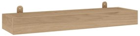 Prateleiras de parede 2 pcs 60x15x4 cm madeira de teca maciça
