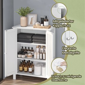 Armário de arrumação multifuncional, casa de banho, sala 60 x 30 x 80 cm Branco