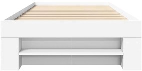 Estrutura de cama 90x200 cm derivados de madeira branco