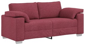 Sofá Loveseat Vermelho Vinho 140 cm Tecido