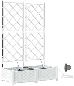 Vasos de Jardim Treliça Branco 80 x 40 x 126 cm Plástico